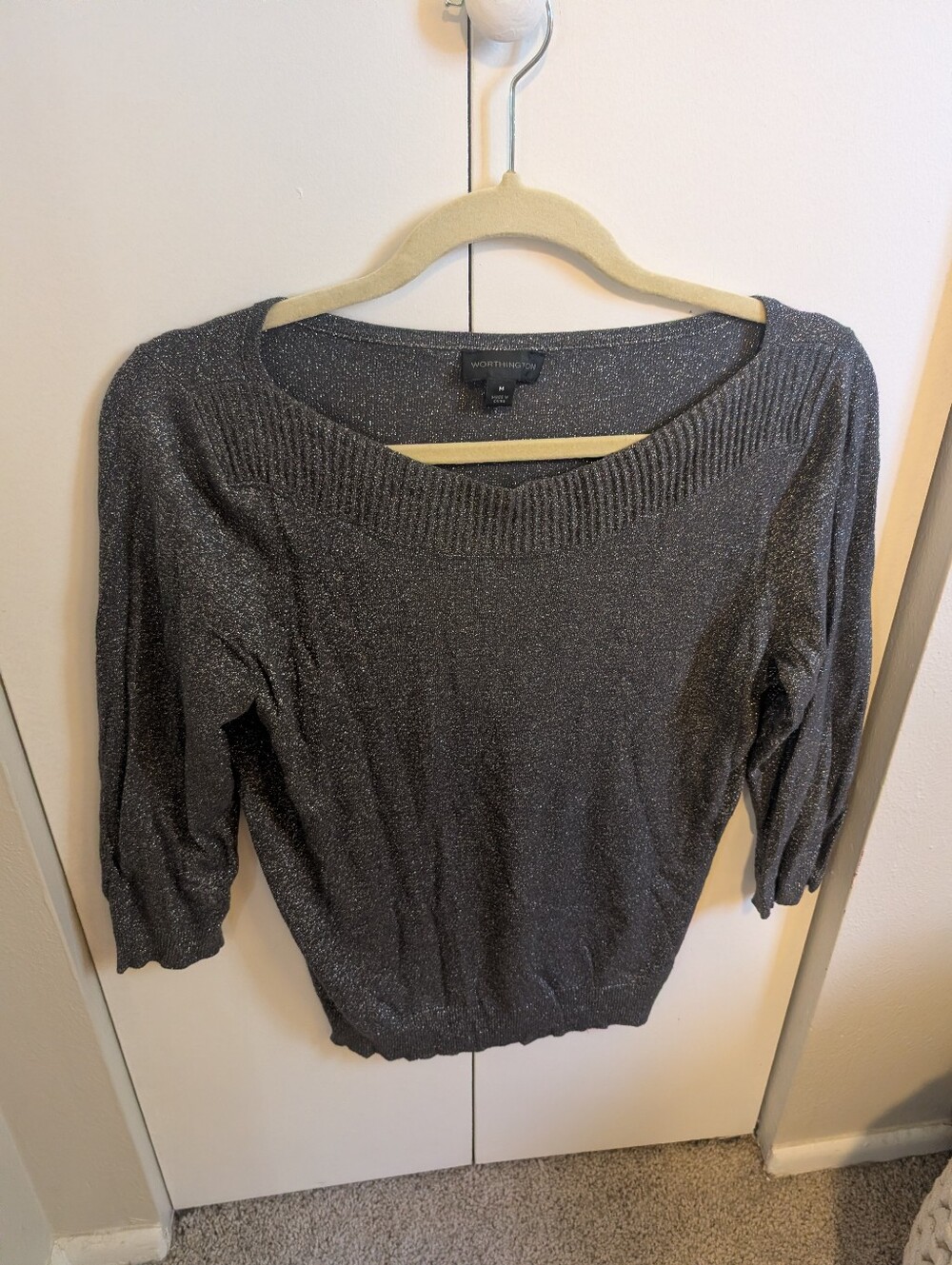 Worthington Silver 3/4 Sweater